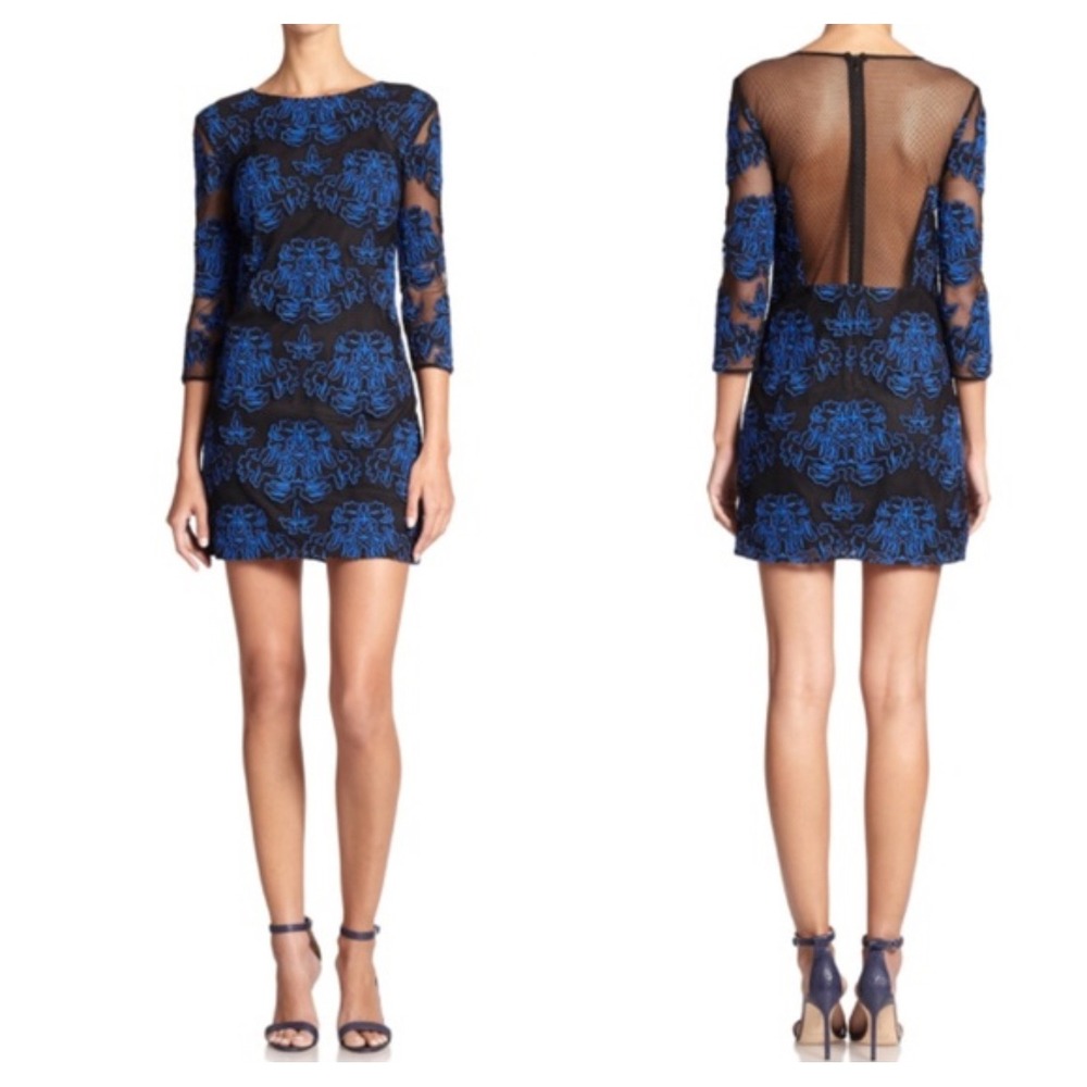 NWT Sachin & Babi Sentieri
Embroidered Dress Black Blue Sz 4 $595